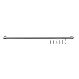[039429] Barra cromata cm 60 + 6 ganci cromo a S Lonardo