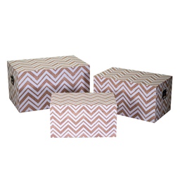 [V6160610000] Baule ecopelle 1-3 marroncino rettangolare cm 64x40h35