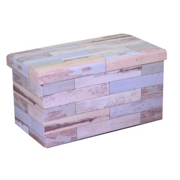 [V2807410000] Baule ecopelle azzurro rettangolare cm 76x40h41
