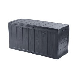 [K215093] Baule in resina SHERWOOD grafite  effetto legno comprensivo di ruote 117x45xh.57,5 cm