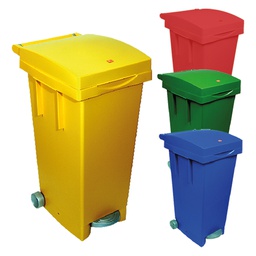 [DFL6131342] Bidone Immondizia Carrellato 'Big Tata' Lt. 80 Verde