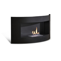 [FP/019] Biocamino design  da parete bioetanolo nero cm 63 x 15.5 x h 45