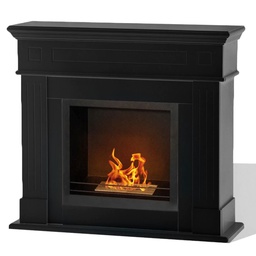 [8053323383093] Camino a bioetanolo biocamino da terra Cambridge in legno Nero 110x37xh.102 cm