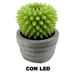 [V5506610000] Candela Led Cactus con vaso cm 23 x 28 h