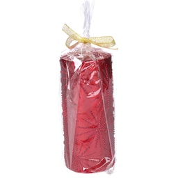 [V5511470000] Candela paraffina rosso cm ø7h15
