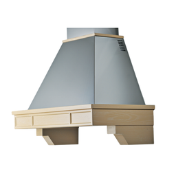 [ART896599] Cappa aspirante BRIDGE in acciaio inox silver e cornice in legno intarsio cm 120