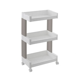 [BR221201] Carrellino Salvaspazio in plastica Bianco 45x26x h79 cm