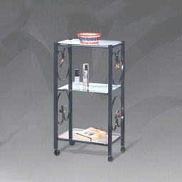 [A18WP14] Carrello  porta tv ferro nero 45x35xh.80 cm fatto a mano italia