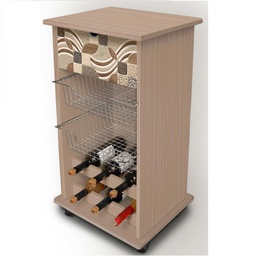 [L88634] Carrello portafrutta Vintage 40x45x85h cm