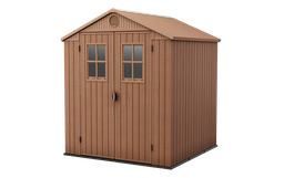 [K255781] Casetta Da Giardino Darwin 6X6 C/Fin.Front. Marrone Keter