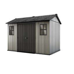 [K230167] Casetta in duotech verniciabile grigio effetto legno 2 porte e 2 finestre 350x229xh.254 cm