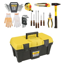 [DFL5059200] Cassetta Porta Attrezzi Completa Cm 38 X 17 X H 17 - 26 Pezzi Totali