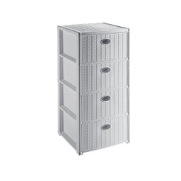 [DFL8034750] Cassettiera 'Elegance' Cm 40X40Xh80 - Bianca
