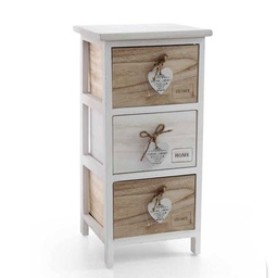 [GIC793370] Cassettiera 3 cassetti bagno cucina cm 26 x 32 x 62 h