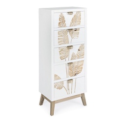 [B0744968] Cassettiera 5 cassetti Folium in legno nobilitato