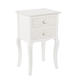 [B0744522] Cassettiera legno bianco 2 cassetti Clorine cm 41 x 33,5 x 68