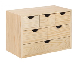 [CAP9355] Cassettiera mini in legno cm 40 x 20 x 28 h