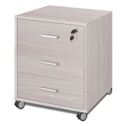 [O733OLOL] Cassettiera per ufficio tre cassetti con ruote Olmo 50x41x h70 cm