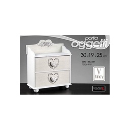 [GIC662447] Cassettiera portaoggetti shabby idea regalo cm 30 x 19 x 25 h