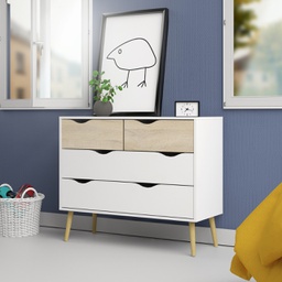 [CAP7910] Cassettiera quattro  cassetti Cm. 98 x 39 x 81 Oslo