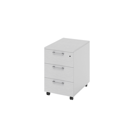 [AZ26533] Cassettiera tre cassetti  da ufficio con ruote e serratura  colore Bianco H40x58x55cm