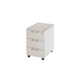 [AZ26540] Cassettiera tre cassetti  da ufficio con ruote e serratura  colore Olmo H40x58x55cm
