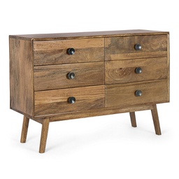 [B0746686] Cassettiera vintage  6 cassetti Sylvester 114x40x80h cm