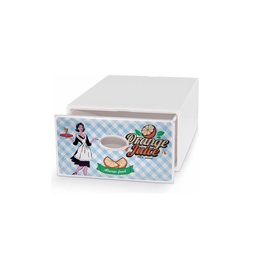 [1926164] Cassetto contenitore multiuso da riordino 28x40x15 H qbox Old America Domopak