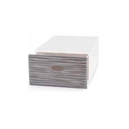 [1905474] Cassetto contenitore multiuso da riordino 28x40x15 H qbox wave grigio Domopak