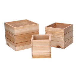 [V5035980000] Cassetto legno 1-3 naturale quadro cm 15