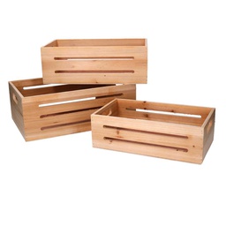 [V5036000000] Cassetto legno 1-3 naturale rettangolare cm 38x25h14