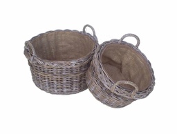 [V4710450000] Cesta cloe 1-2 c/m tonda cm 57h30/40 c/fodera juta