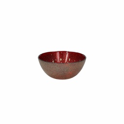 [2006478] Ciotola in Vetro Rosso 15,5x7cm - Capacità 700cc