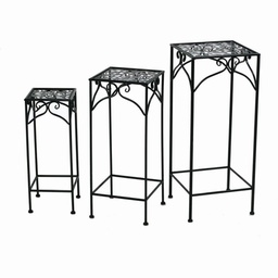 [V6433550000] Colonnina metallo jessica nera 1-3 cm 30x30h73 quadra alta