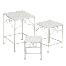 [V6463060000] Colonnina metallo milena 1-3 quadra bassa bianco cm 30x30h43