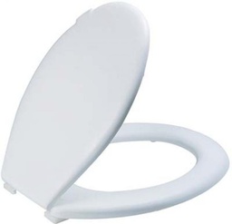 [1992938] Comodo e resistente sedile WC Everest in termoplastica bianco di Saniplast, dalle misure cm 37,3x46,7