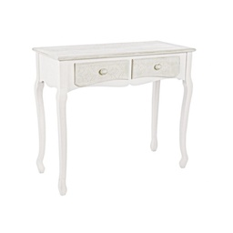 [B0744528] Consolle in MDF due cassetti Bianca CLORINNE 90x40x h78 cm