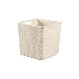 [1994948] Contenitore Jute Cube Colore Bianco Cm28X28X27H