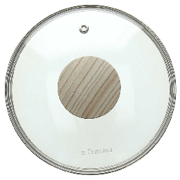 [19636921] Coperchio bordo acciaio 16 cm in vetro trasparente