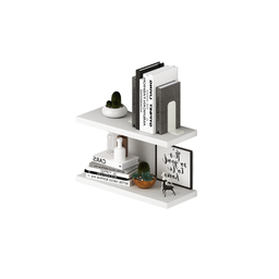 [AZ26366] Coppia mensole a parete colore Bianco H2,2x90x23cm