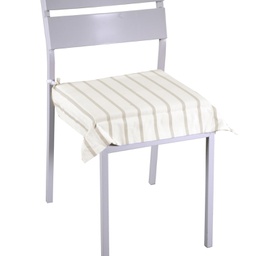 [V7919760000] Cuscino flora stripe beige quadro cm40x40h4