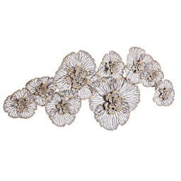 [B0181857] Decorazione floreale da parete ferro Aurum cm 115 x 54
