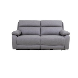 [FZ98939] Divano 2 Posti maxi Siviglia doppio recliner elettrico nabuk light grey