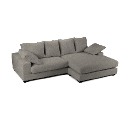 [FZ99054] Divano Calgary grigio penisola reversibile