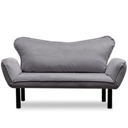 [EFFEZ96339] Divano Chatto grigio 2 posti con braccioli reclinabili EFFEZ