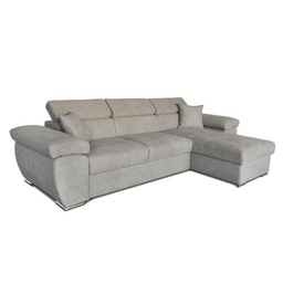 [FZ94658] Divano Como II con penisola contenitore grigio chiaro