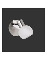 [TRIOR80171007] Faretto Da Soffitto 1xE14 Antibes Nichel E Vetro Bianco Trio Lighting