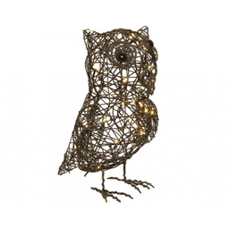 [19625812] Gufo in metallo con LED 38x26x h43 cm