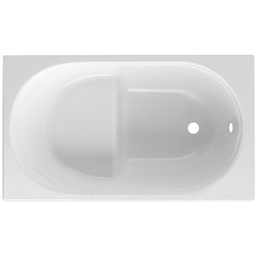 [DFLEX-101-6012] Guscio vasca rettangolare mod. Rubino con seduta - 120x70 cm senza pannello