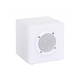 [B0827435] Lampada da Giardino a LED Cubo Speaker in Polietilene 15x15cm